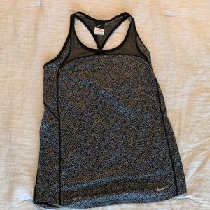 Black and grey Nike active tank top
